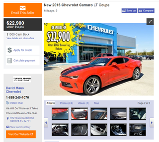 Illustration for article titled Brand New Chevrolet Camaros Are Absurdly Cheap Right Now